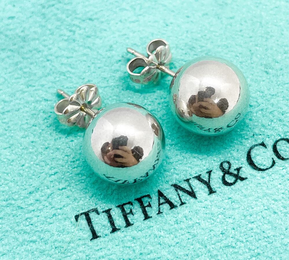 Tiffany & Co. Hardwear 10mm Bead Ball Stud Earrings Sterling Silver